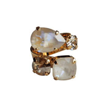 Crezus, Grande bague strass Rome