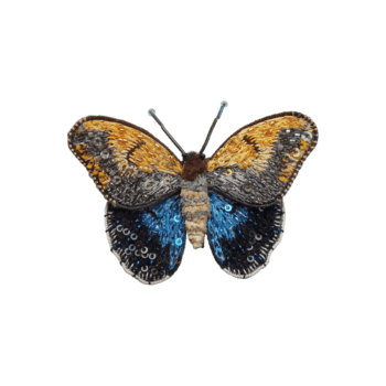 Trovelore, broche Papillon Caligo memnon