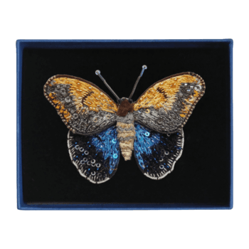 Trovelore, broche Papillon Caligo memnon