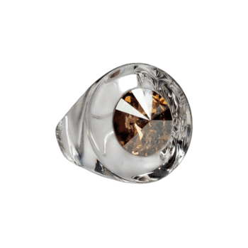 Miravidi, Bague BAY Transparent Golden-Shadow